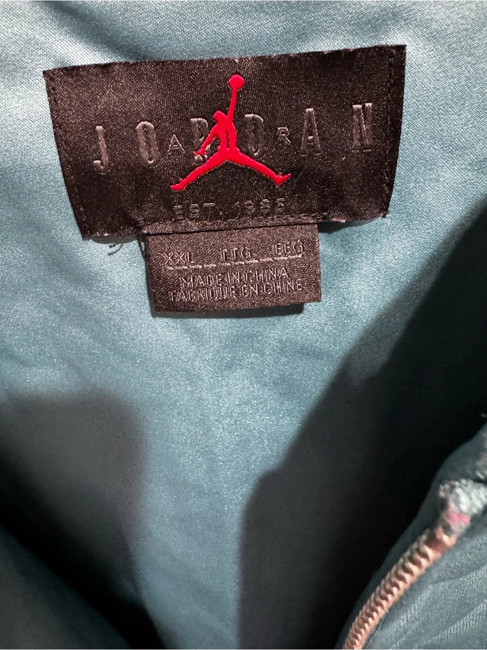Jordan Remastered Quilted Zip Up Jacket extremely rare color Teal